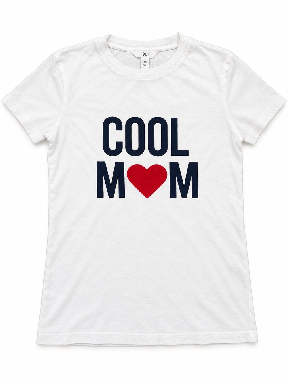 1901 "Cool Mom" Graphic Tee - White
